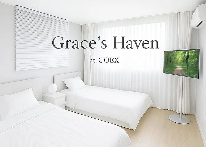 New! Cozy! #Grace Haven At Coex# 2R 3Bed, 3-Min Subway #Next To Coex# Gangnam District, Jamsil, Lotte World#