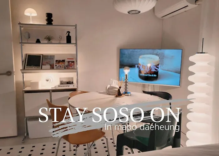 STAY SOSO ON 합법숙소#대흥역도보 3분 #4퀸 #KDH#홍대 #8인 #공항철도 #신촌 #지하철초근접 #마포 #세브란스 #k