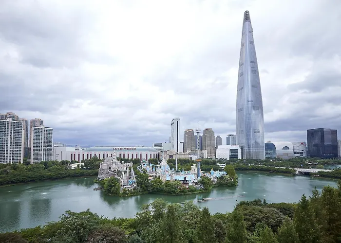 Skylakestay - Jamsil Luxury Skyline View Seokchon Lake, Lotte Tower, Lotte World
