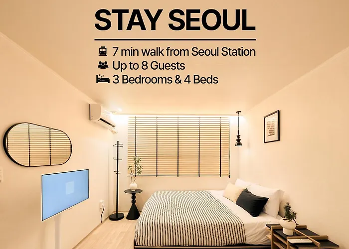 Stayseoul 7 Min To Seoul Station 3Br4B 2-8Guests